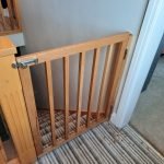 Handmade wooden stair gate